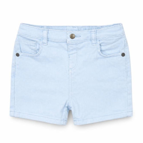 Marks and Spencer Girls Blue Cotton Cropped Jeans Size 18-24 Months L50 cm Snap