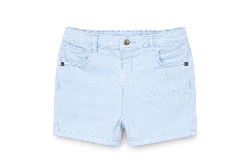 Marks and Spencer Girls Blue Cotton Cropped Jeans Size 18-24 Months L50 cm Snap