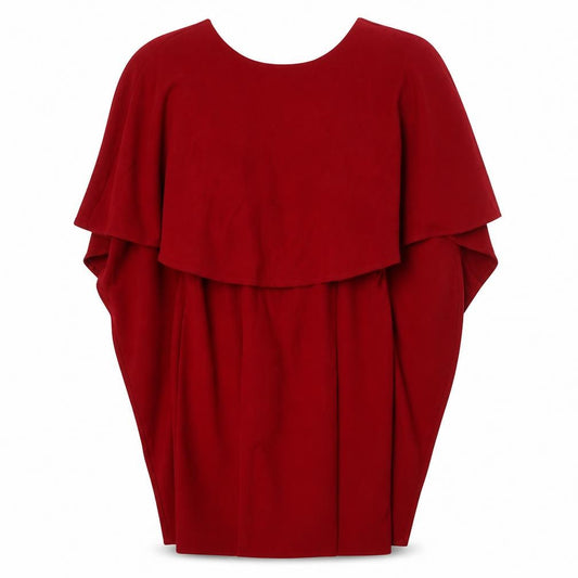 Front view of Shop Direct women’s red polyester sheath, size UK 10, boat neck zip