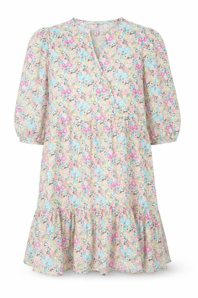 NEXT Womens Multicoloured Floral Viscose A-Line Size 12 Scoop Neck Tie