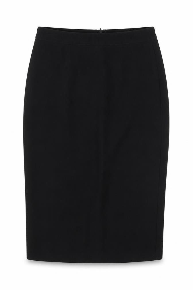 Glamour Womens Black Polyester Straight & Pencil Skirt Size S Zip