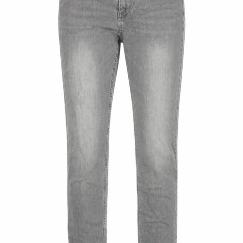 Marks and Spencer Womens Grey Cotton Skinny Jeans Size 8 Regular Zip