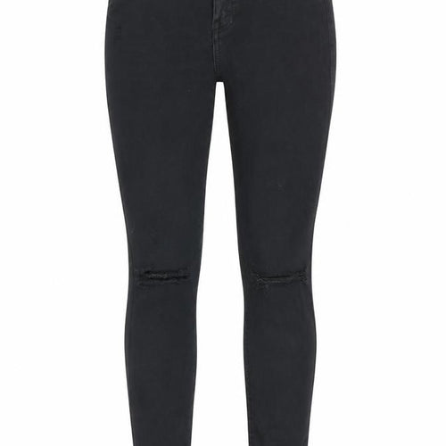 Topshop Womens Black Cotton Skinny Jeans Size 25 in Slim Zip