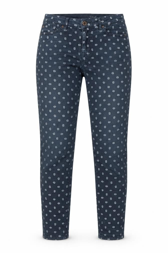Jack Wills Womens Blue Floral Cotton Skinny Jeans Size 30 in L30 in Regular Zip