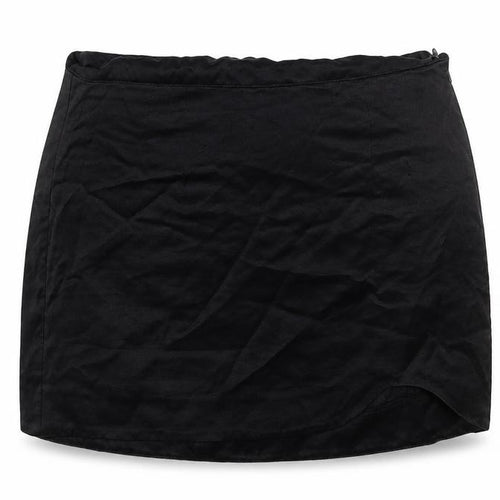 Pull&Bear Womens Black Polyester Mini Skirt Size S Zip