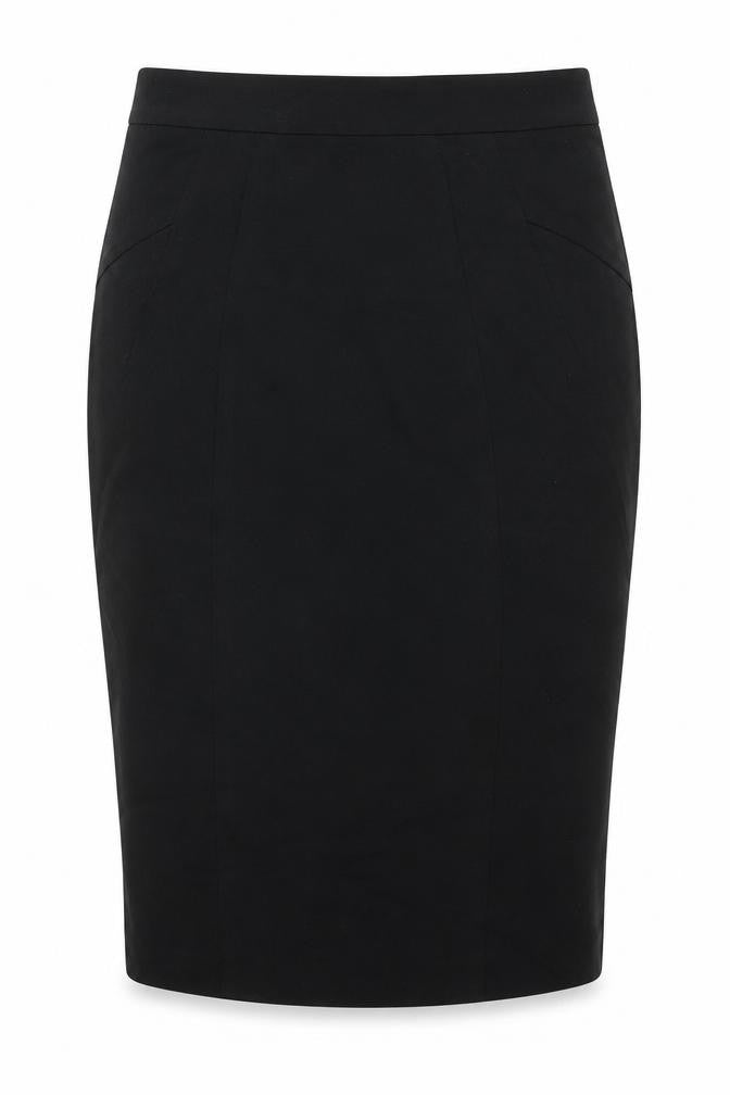 Marks and Spencer Womens Black Polyester Straight & Pencil Skirt Size 8 Zip