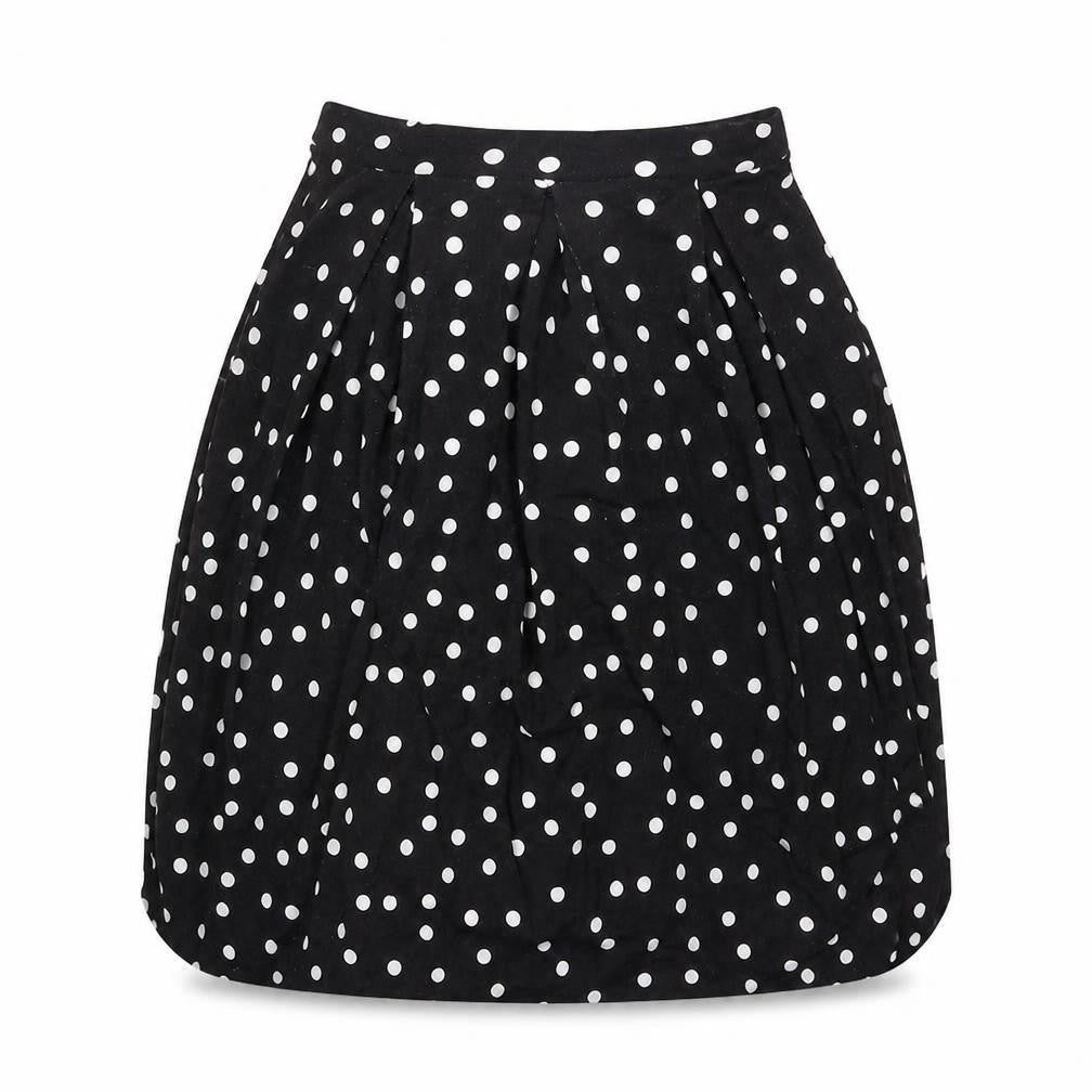 ASOS Womens Black Polka Dot Cotton Tulip Skirt Size 8