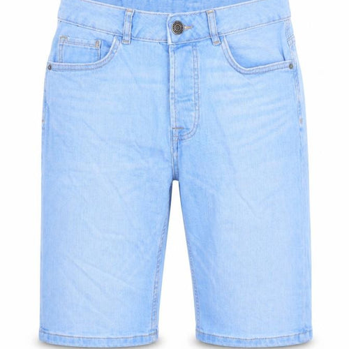 Denim & Co. Mens Blue Cotton Biker Shorts Size 28 in L10 in Regular Button