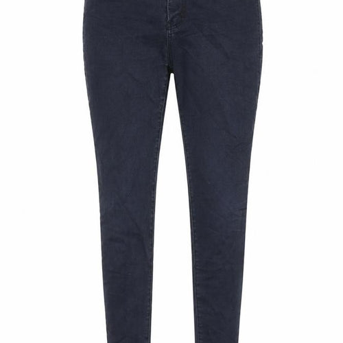 Topshop Womens Blue Cotton Skinny Jeans Size 25 in L30 in Regular Zip