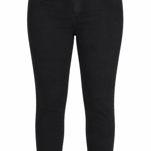 Preworn Womens Black Polyester Skinny Jeans Size 37 in Regular Zip