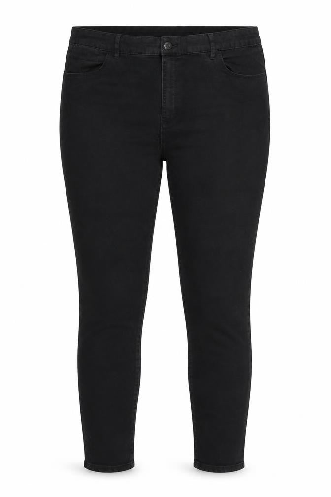 Preworn Womens Black Polyester Skinny Jeans Size 37 in Regular Zip