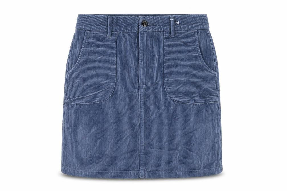 TU Womens Blue Cotton Straight & Pencil Skirt Size 10 Button
