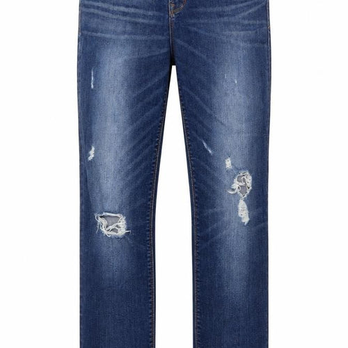 Gap Womens Blue Cotton Straight Jeans Size 28 in L31 in Regular Button