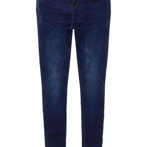 Denim & Co. Womens Blue Cotton Skinny Jeans Size 8 L31 in Regular Button