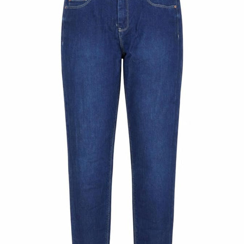 ASOS Womens Blue Herringbone Cotton Tapered Jeans Size 28 in L30 in Regular Button