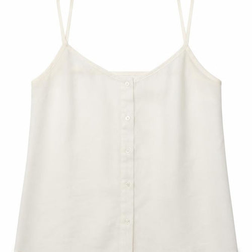 Topshop Womens White Polyester Camisole Tank Size 8 Scoop Neck