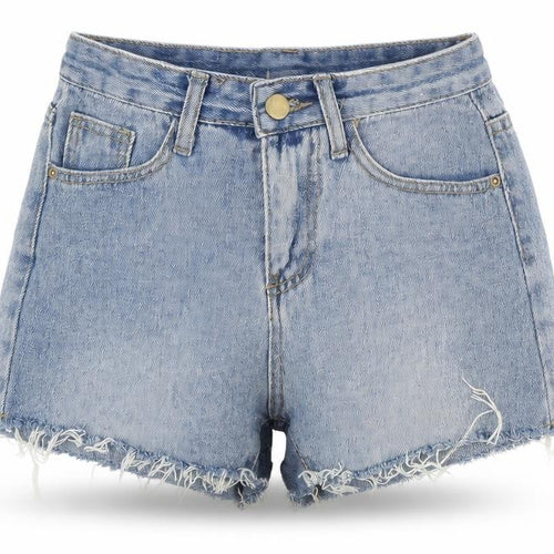 Preworn Womens Blue 100% Cotton Boyfriend Shorts Size S Regular Zip