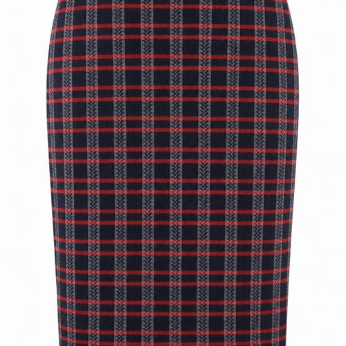 Papaya Womens Blue Plaid Polyester Straight & Pencil Skirt Size 12