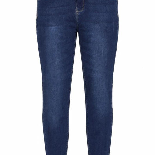 Denim & Co. Womens Blue Cotton Skinny Jeans Size 10 Regular Zip