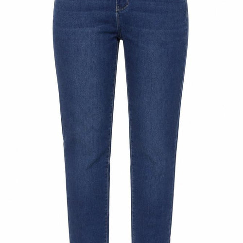 Denim & Co. Womens Blue Cotton Skinny Jeans Size 8 Slim Zip