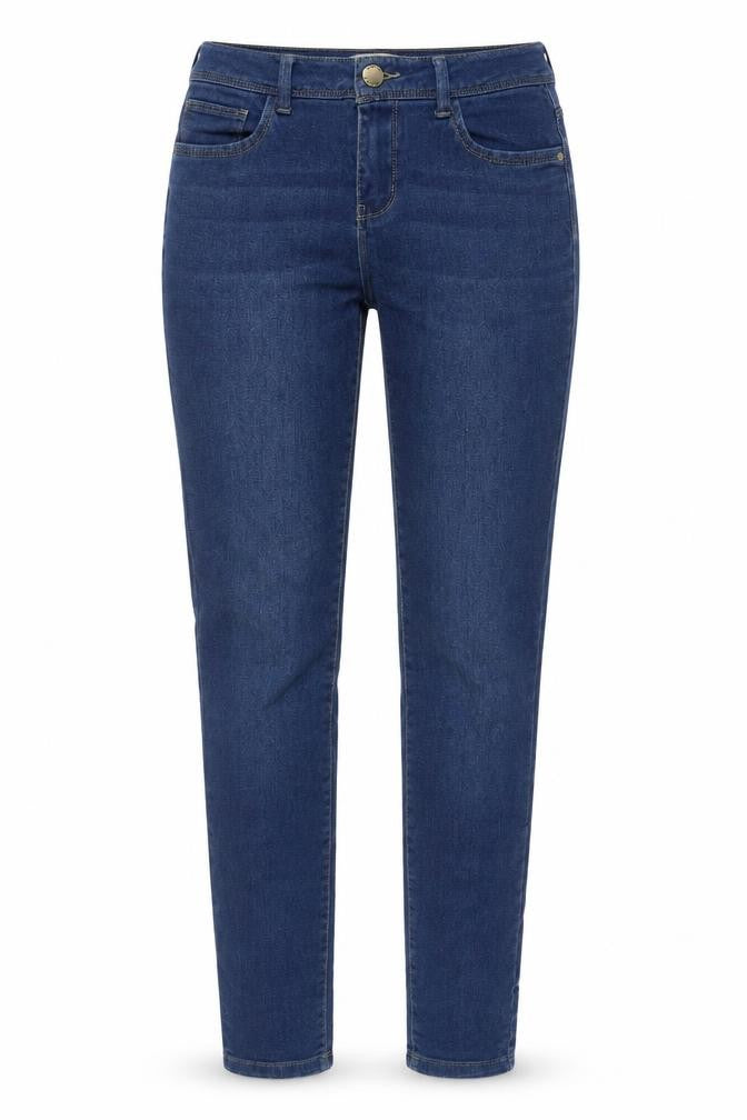 Denim & Co. Womens Blue Cotton Skinny Jeans Size 8 Slim Zip