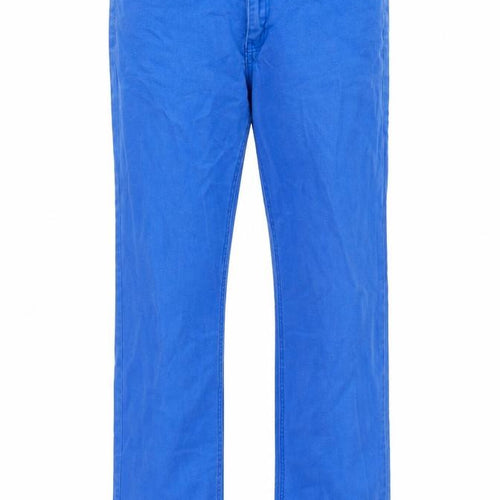 Jordache Womens Blue Cotton Straight Jeans Size 30 in Regular Zip