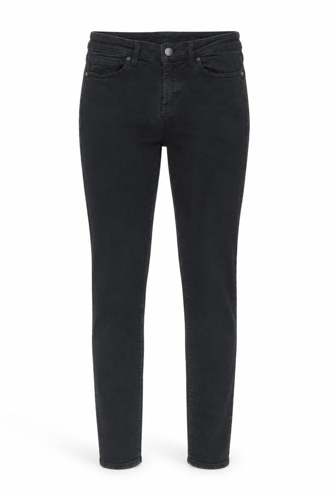 Uniqlo Womens Black Cotton Skinny Jeans Size 28 in Slim Zip