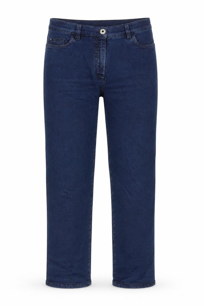 Preworn Womens Blue Cotton Straight Jeans Size 34 in Regular Zip