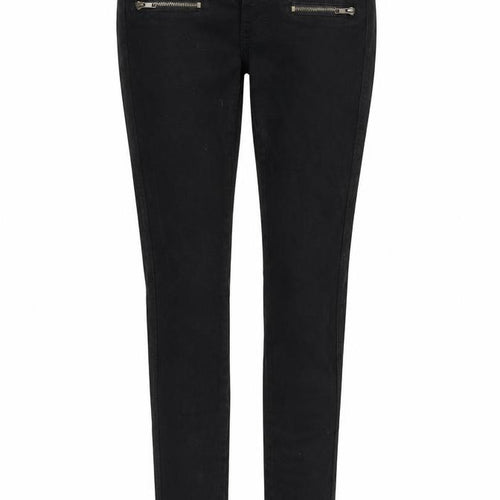 Mango Womens Black Cotton Skinny Jeans Size 6 Slim Zip