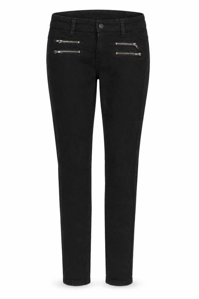 Mango Womens Black Cotton Skinny Jeans Size 6 Slim Zip