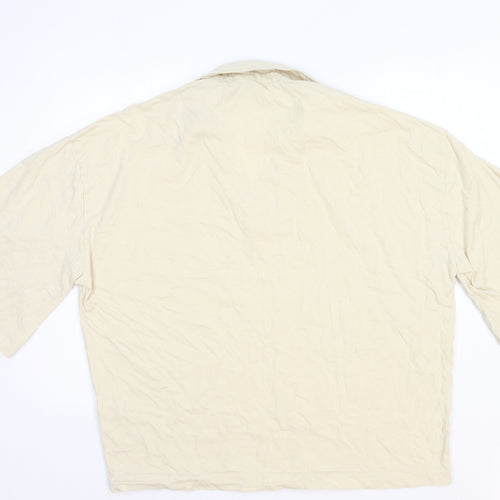 ASOS Womens Ivory Cotton Basic Blouse Size M Collared