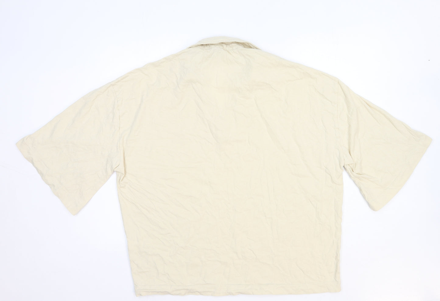 ASOS Womens Ivory Cotton Basic Blouse Size M Collared