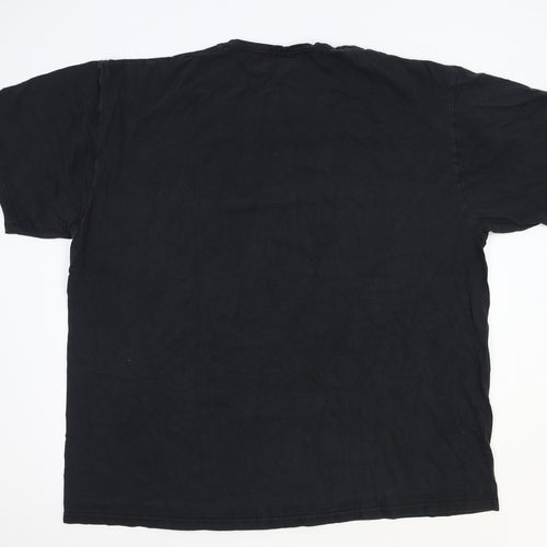 T-34 Mens Black Cotton T-Shirt Size 4XL Round Neck - T.S Eliot Quote