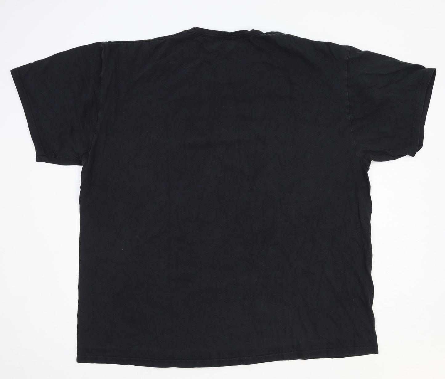 T-34 Mens Black Cotton T-Shirt Size 4XL Round Neck - T.S Eliot Quote