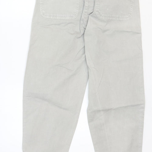 Zara Womens Beige Polyester Tapered Jeans Size 8 Regular Zip
