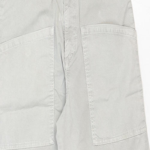Zara Womens Beige Polyester Tapered Jeans Size 8 Regular Zip