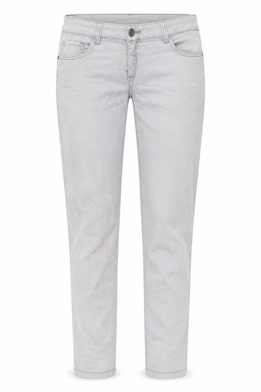 Front view of Next women’s grey cotton skinny jeans, size UK 12, regular zip