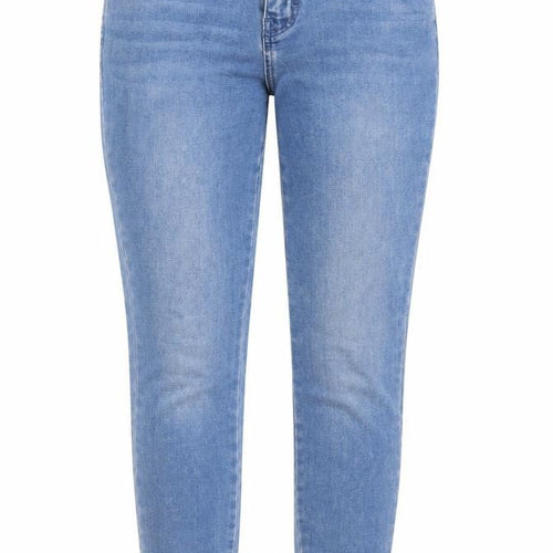 Denim & Co. Womens Blue Cotton Skinny Jeans Size 10 Regular Zip