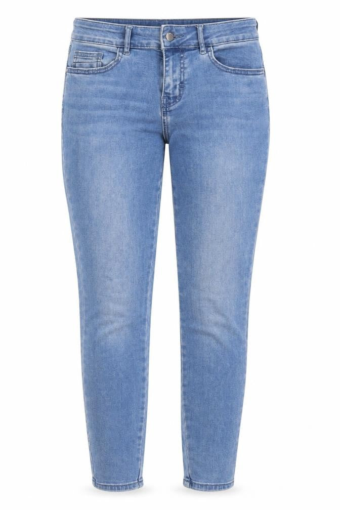 Denim & Co. Womens Blue Cotton Skinny Jeans Size 10 Regular Zip