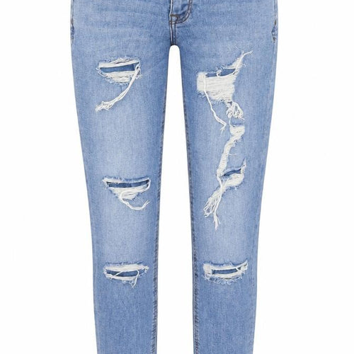 Denim & Co. Womens Blue Cotton Skinny Jeans Size 8 Regular Zip