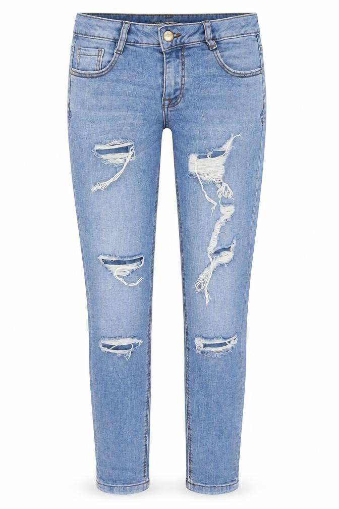 Denim & Co. Womens Blue Cotton Skinny Jeans Size 8 Regular Zip