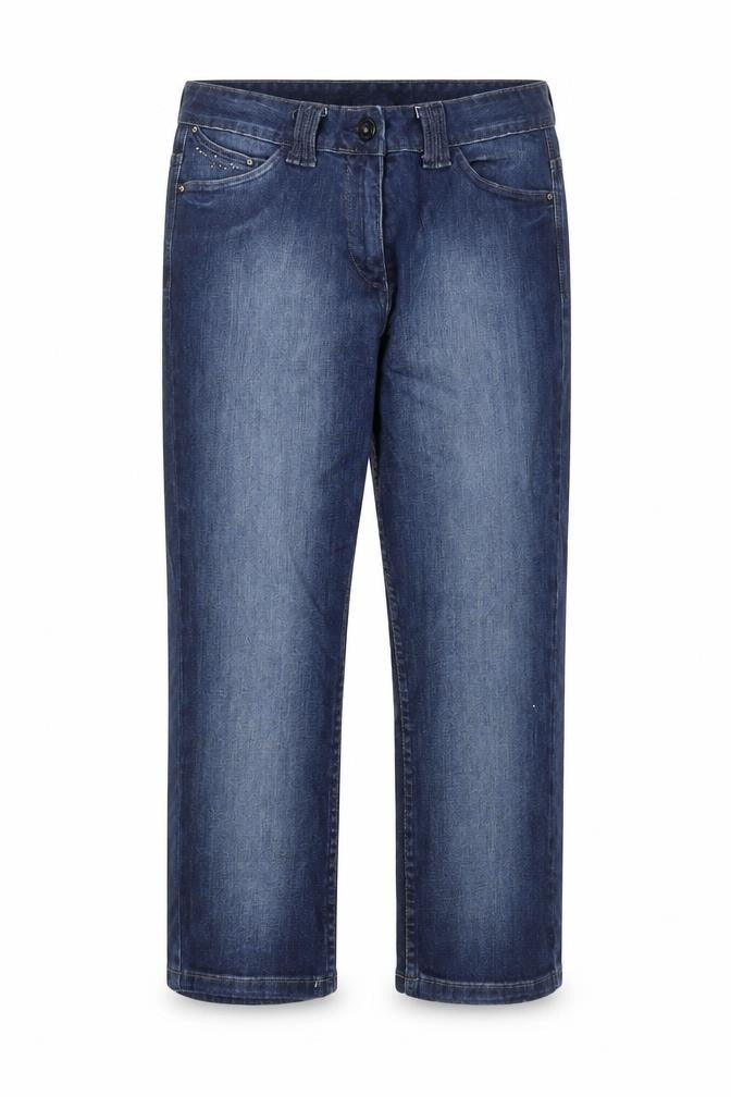 Preworn Womens Blue Cotton Straight Jeans Size 32 in Regular Zip