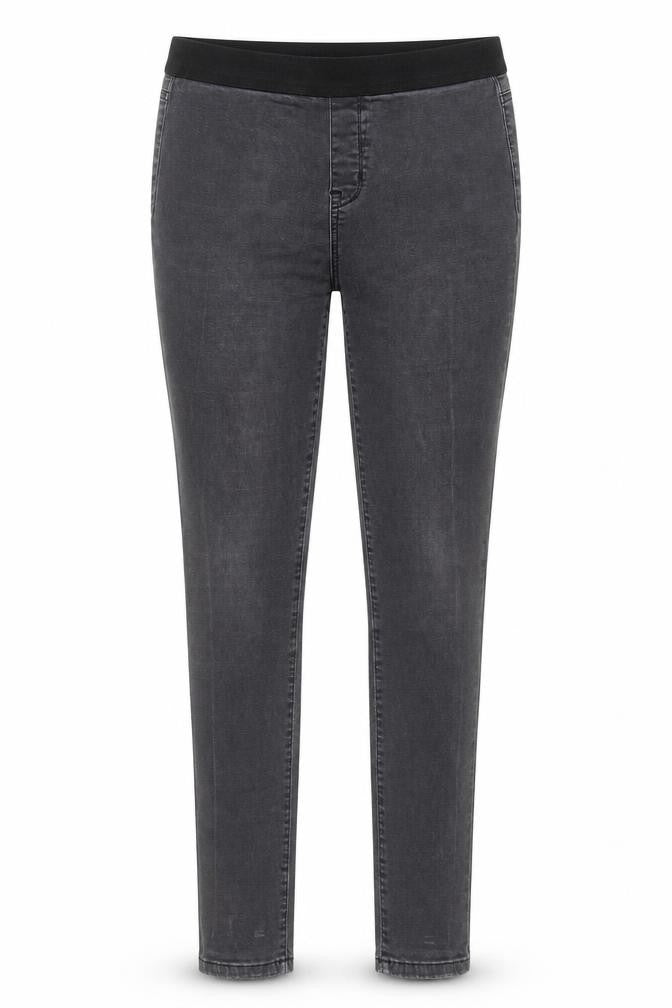 Front view of Linea women’s grey cotton jegging jeans, size UK 12, regular