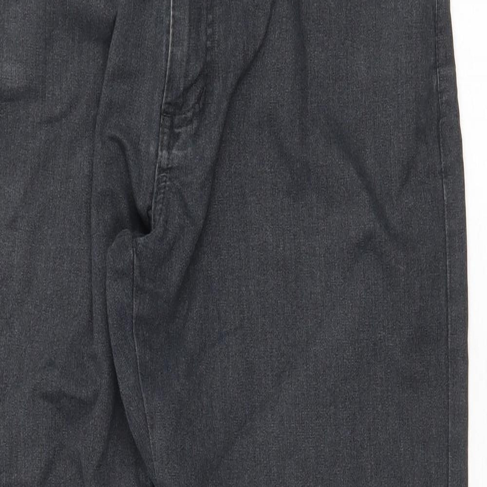 Henri Lloyd Mens Grey Cotton Straight Jeans Size 32 in Regular Zip