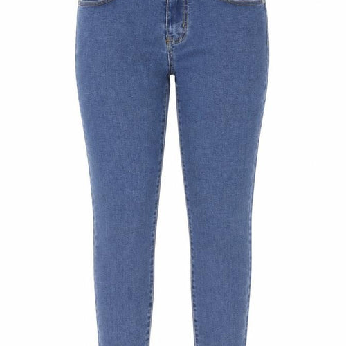 Denim & Co. Womens Blue Cotton Skinny Jeans Size 12 Regular Zip