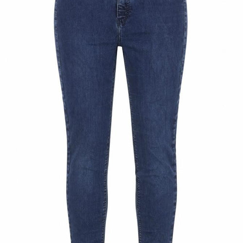 Topshop Womens Blue Cotton Skinny Jeans Size 28 in L32 in Regular Zip