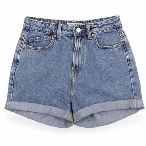 Denim & Co. Womens Blue Cotton Boyfriend Shorts Size 6 L3 in Regular Button