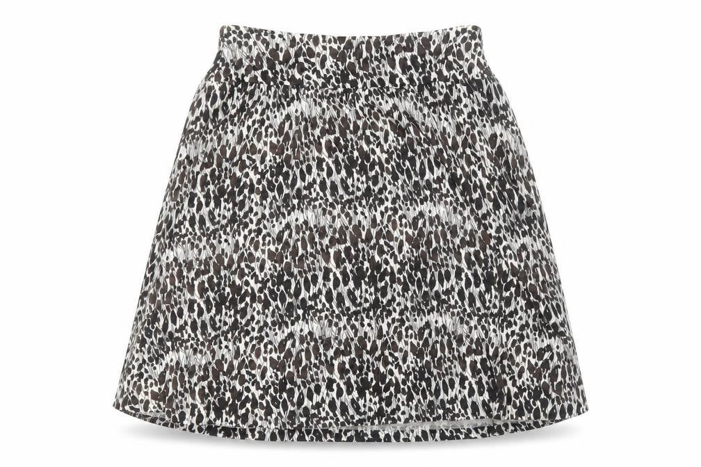 Ann Taylor Womens Brown Animal Print Viscose Swing Skirt Size M - Leopard Pattern