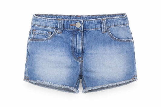 NEXT Girls Blue Cashgora Hot Pants Shorts Size 8 Years Regular Zip