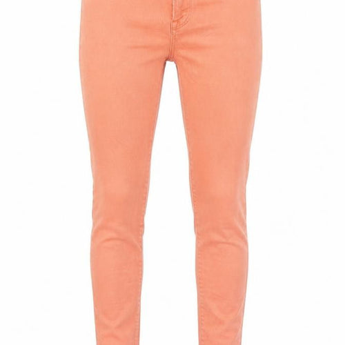 H&M Womens Orange Cotton Skinny Jeans Size 10 Regular Zip